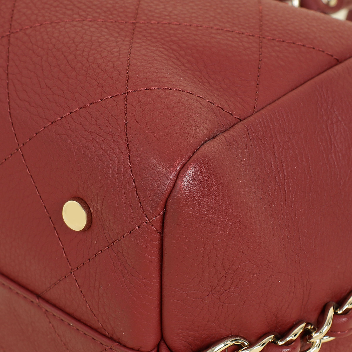 Chanel Burgundy CC Bullskin Shopping Tote Bag