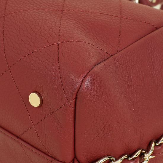 Chanel Burgundy CC Bullskin Shopping Tote Bag