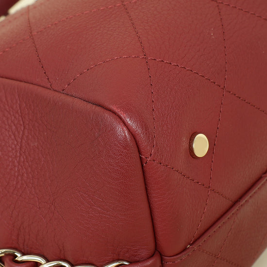 Chanel Burgundy CC Bullskin Shopping Tote Bag