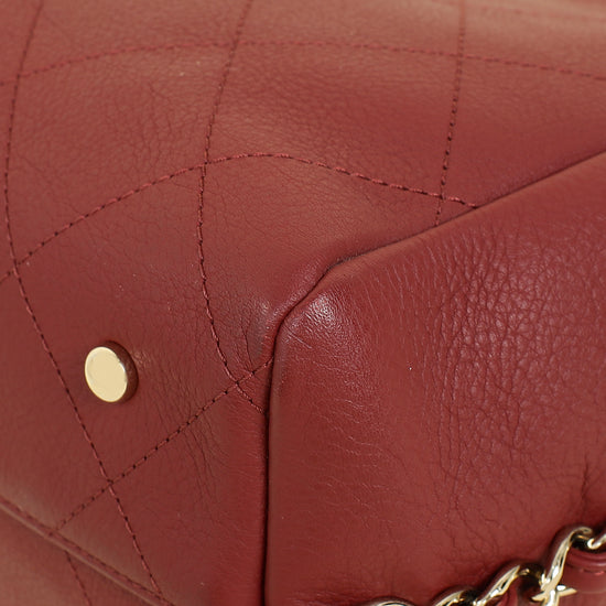 Chanel Burgundy CC Bullskin Shopping Tote Bag