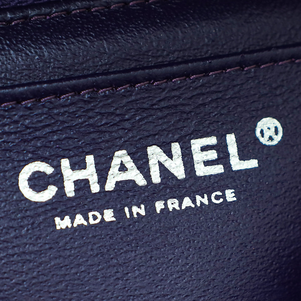 Chanel Dark Violet CC Classic Mini Square Flap Bag
