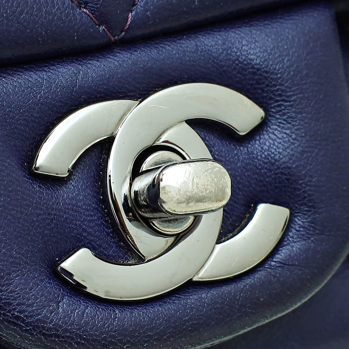 Chanel Dark Violet CC Classic Mini Square Flap Bag