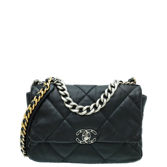 Chanel Black CC 19 Small Flap Bag
