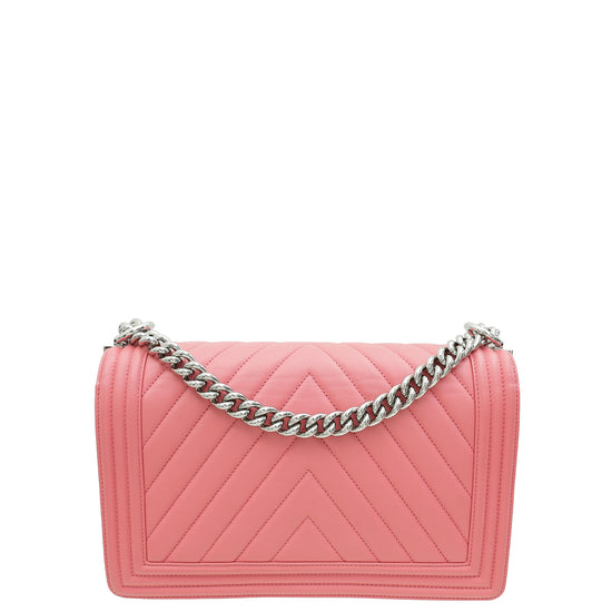 Chanel Pink Le Boy Chevron New Medium Bag