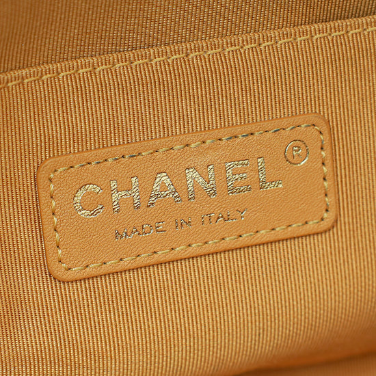 Chanel Metallic Camel Le Boy Medium Flap Bag