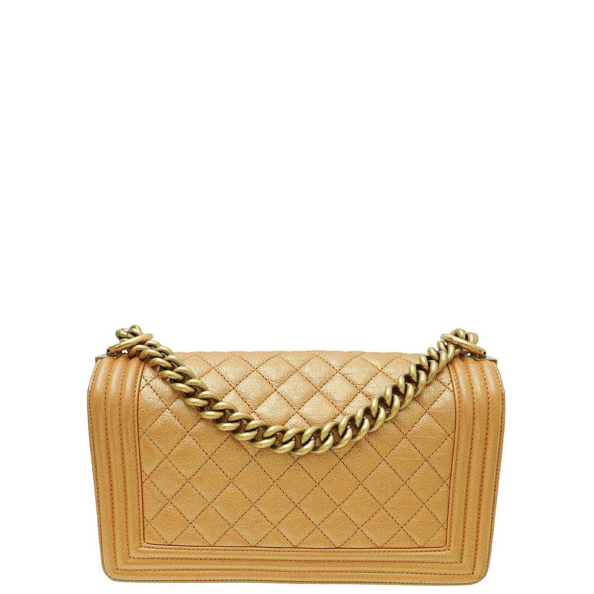 Chanel Metallic Camel Le Boy Medium Flap Bag-Chanel-THE CLOSET