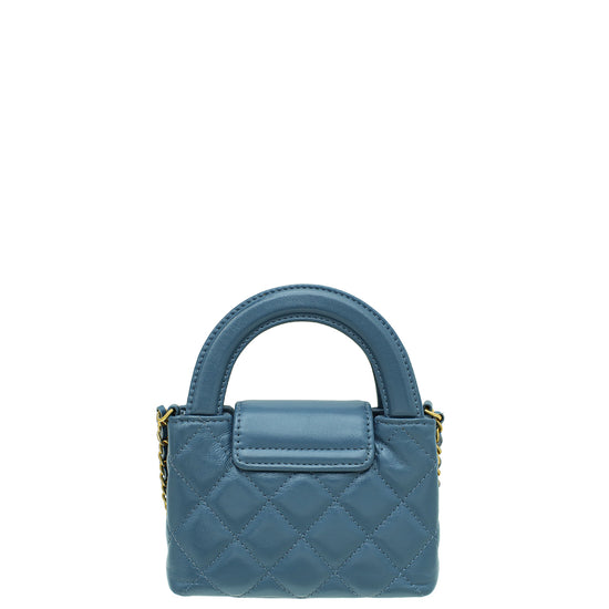 Chanel Slate Blue Micro Kelly Bag