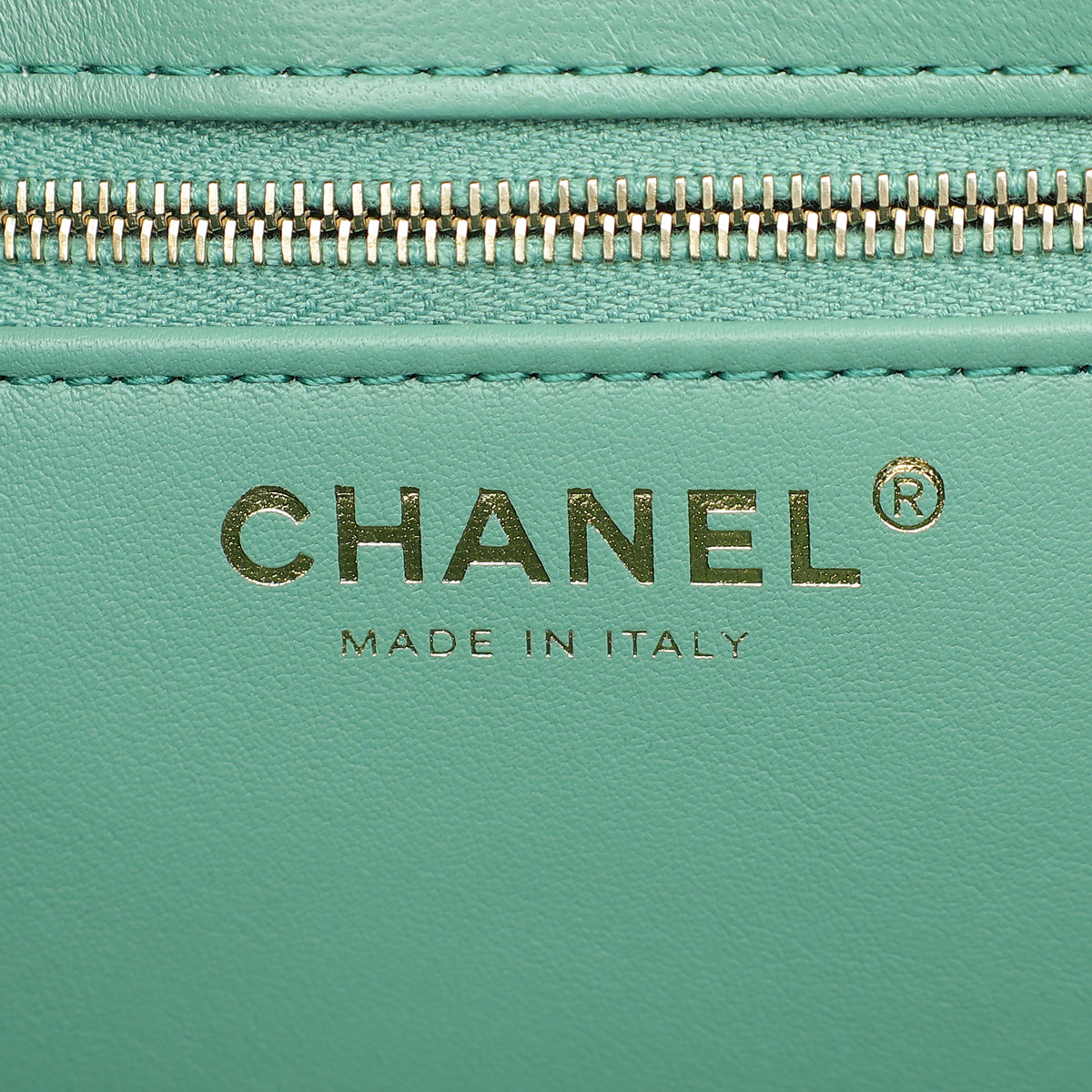 Chanel Green Teal Trendy Flap Bag