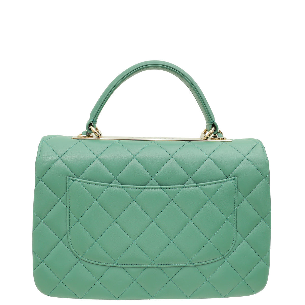 Chanel Green Teal Trendy Flap Bag