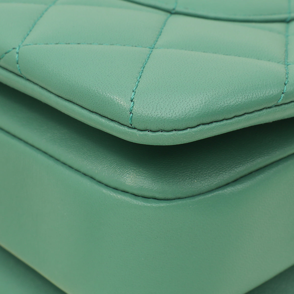 Chanel Green Teal Trendy Flap Bag