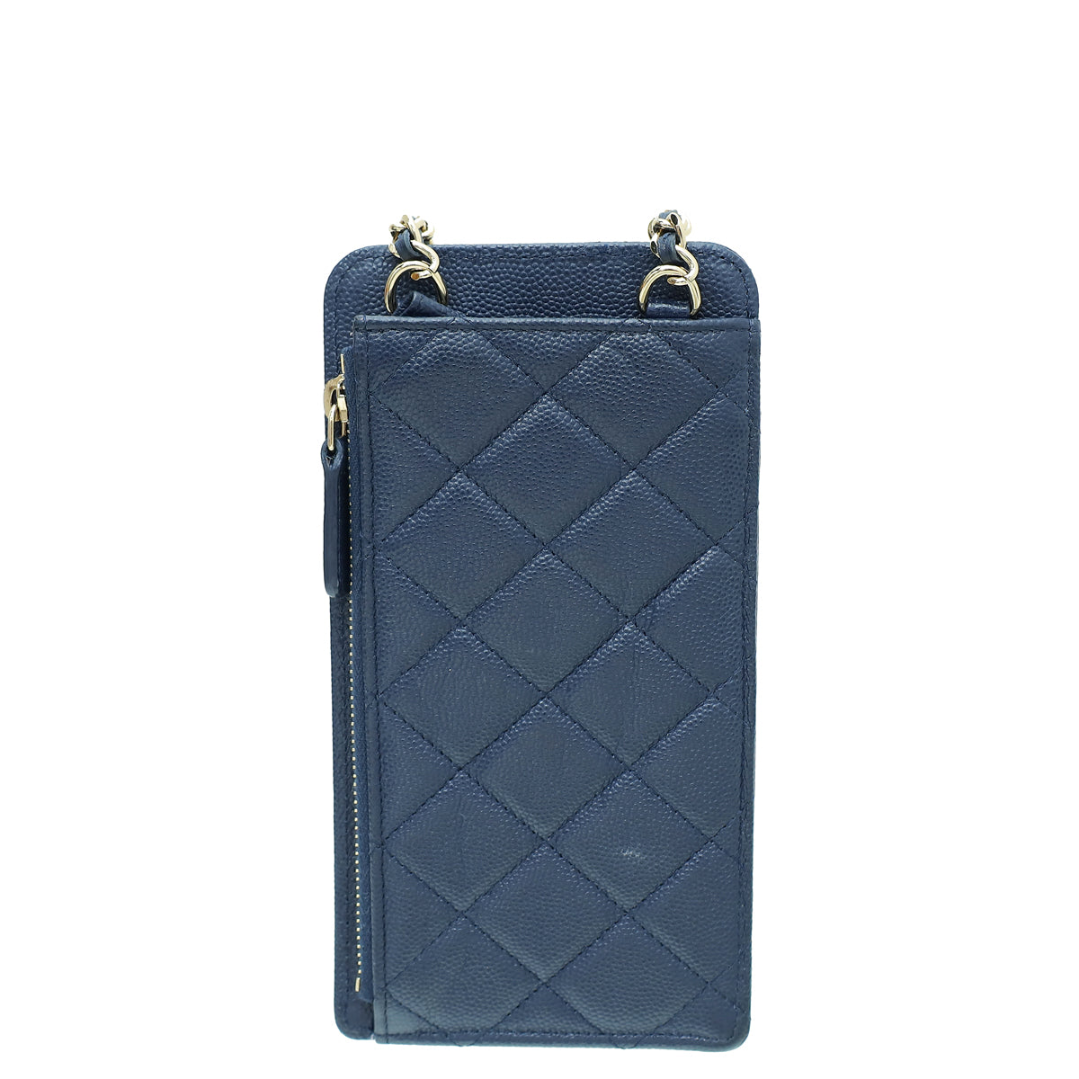 Chanel Navy Blue CC Compact Phone Chain Pouch-Chanel-THE CLOSET