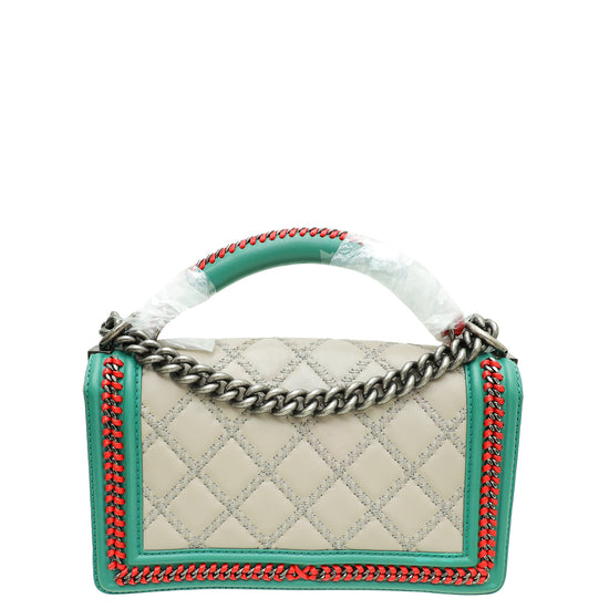 Chanel Multicolor Paris-Salzburg Top Handle Medium Boy Bag