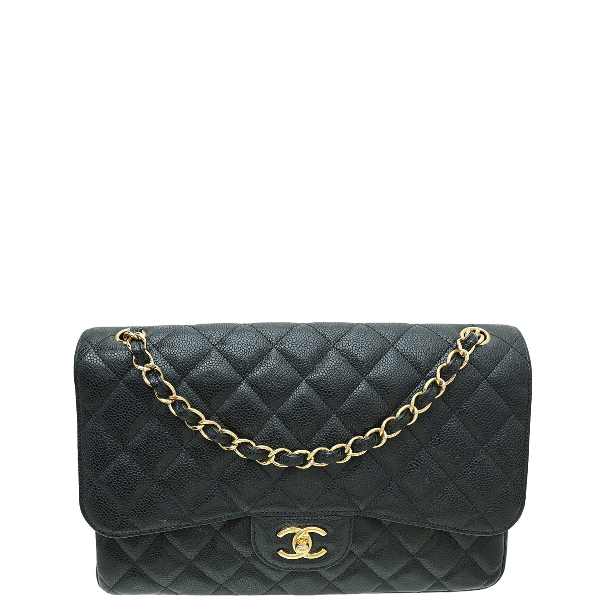 Chanel Black CC Classic Double Flap Jumbo Bag-Chanel-THE CLOSET