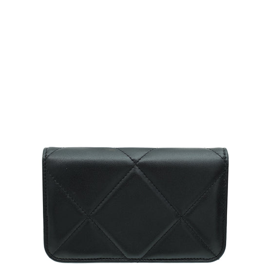 Chanel Black CC 19 Mini Coin Purse With Chain