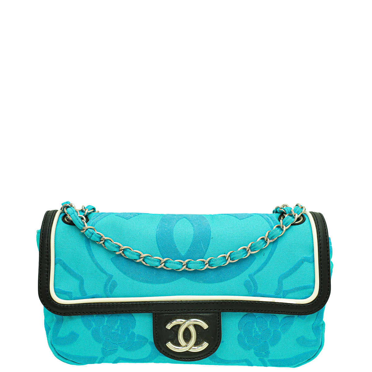 Chanel Tricolor CC Camellia Embossed East West Flap Bag-Chanel-THE CLOSET