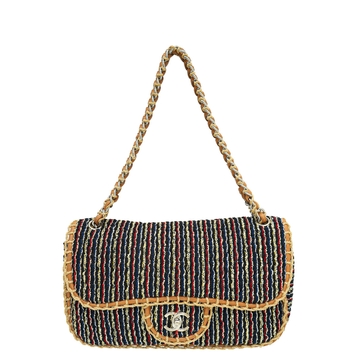 Chanel Bicolor Tweed St. Tropez Flap Bag Large-Chanel-THE CLOSET