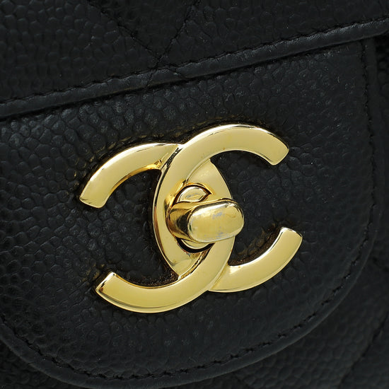 Chanel Black CC Classic Double Flap Jumbo Bag