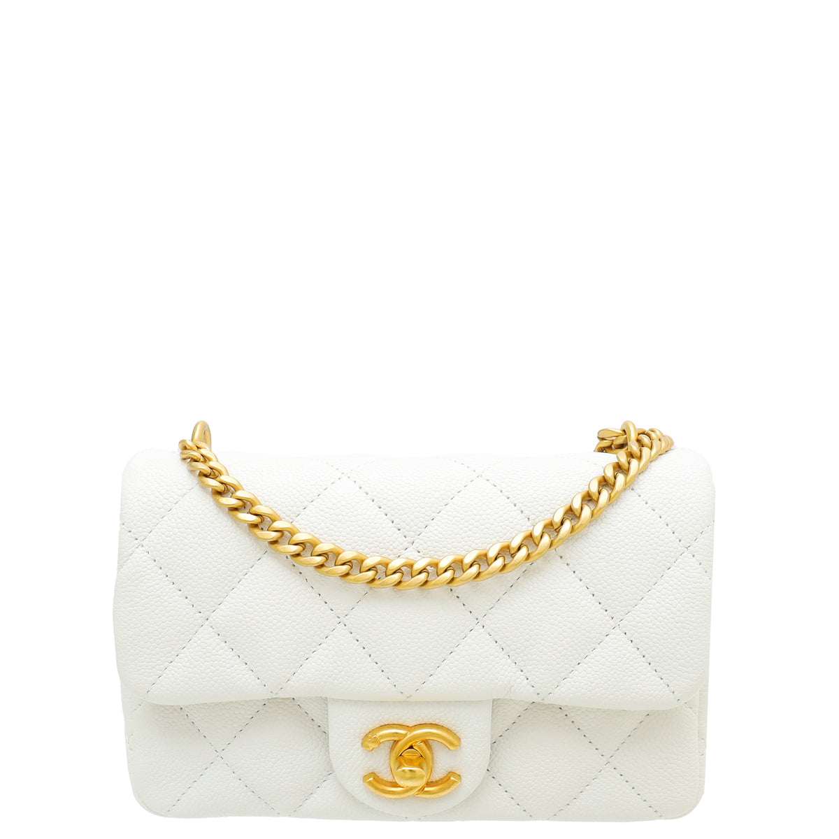Chanel White CC Sweetheart Crush Mini Rectangular Flap Bag-Chanel-THE CLOSET