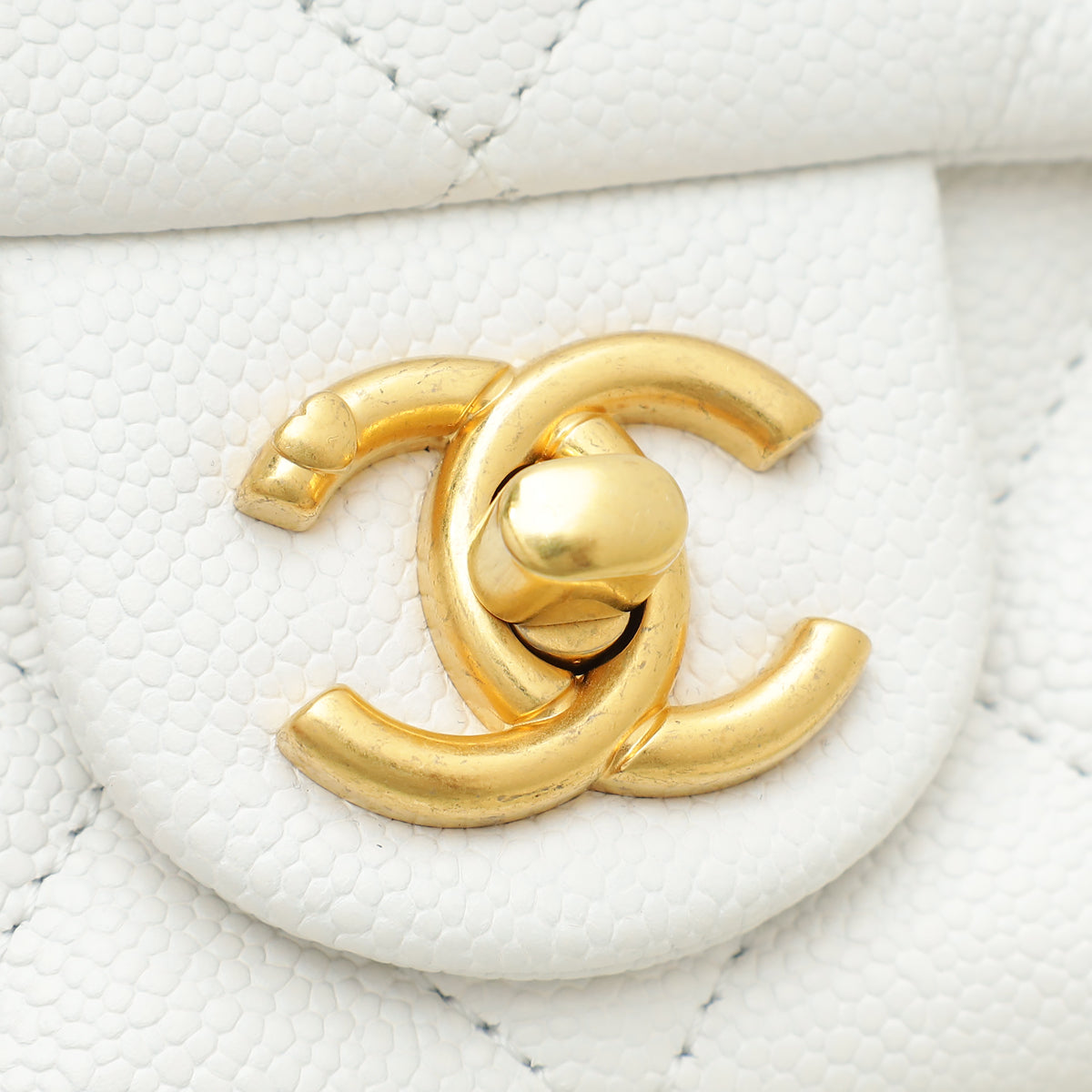 Chanel White CC Sweetheart Crush Mini Rectangular Flap Bag