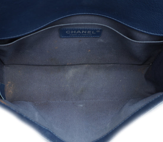 Chanel Navy Blue Le Boy Medium Flap Bag