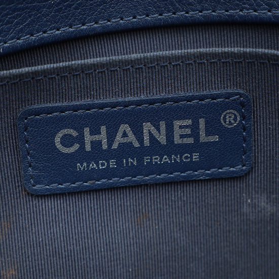 Chanel Navy Blue Le Boy Medium Flap Bag