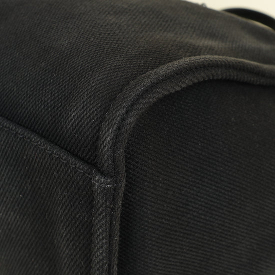 Chanel Black CC Pearl Deauville Mixed Fibers Medium Tote Bag