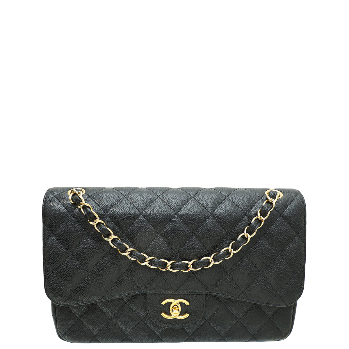 Chanel Black CC Classic Double Flap Jumbo Bag-Chanel-THE CLOSET
