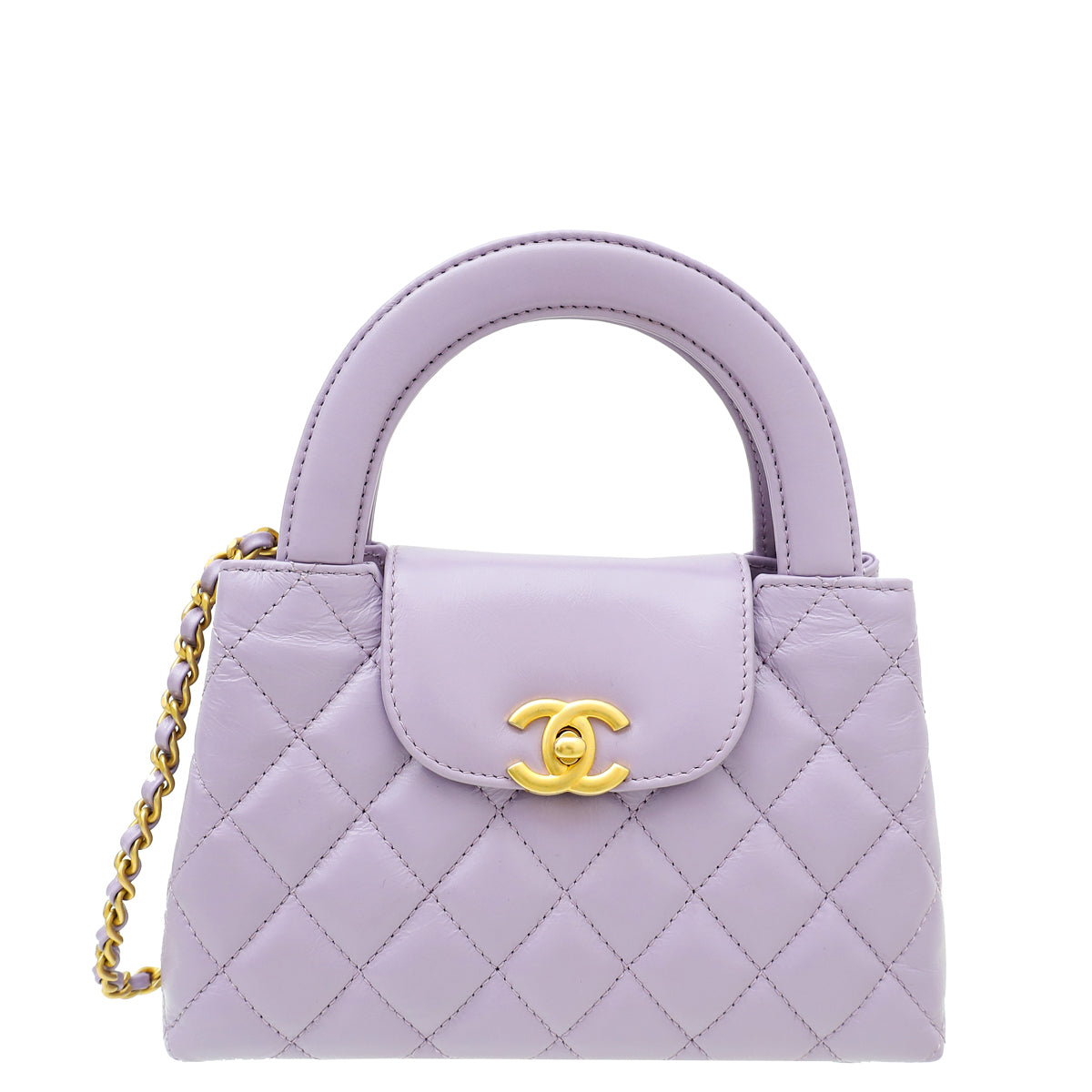 Chanel Lilac Quilted CC Mini Kelly Bag-Chanel-THE CLOSET