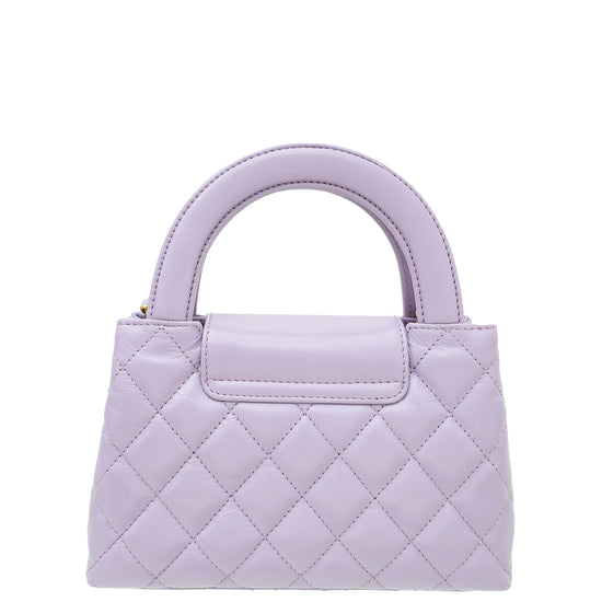 Chanel Lilac Quilted CC Mini Kelly Bag
