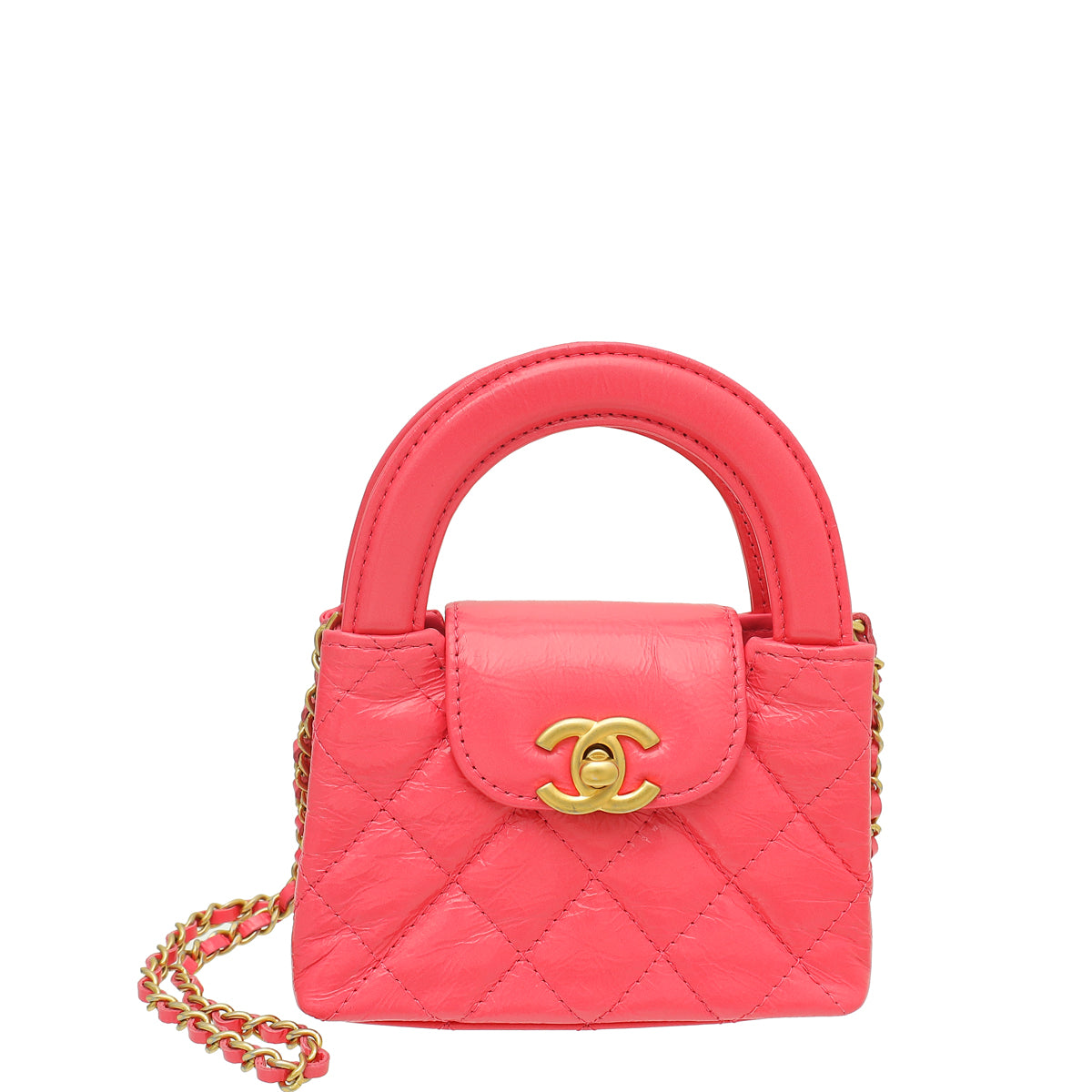 Chanel Pink CC Micro Kelly Quilted Bag-Chanel-THE CLOSET