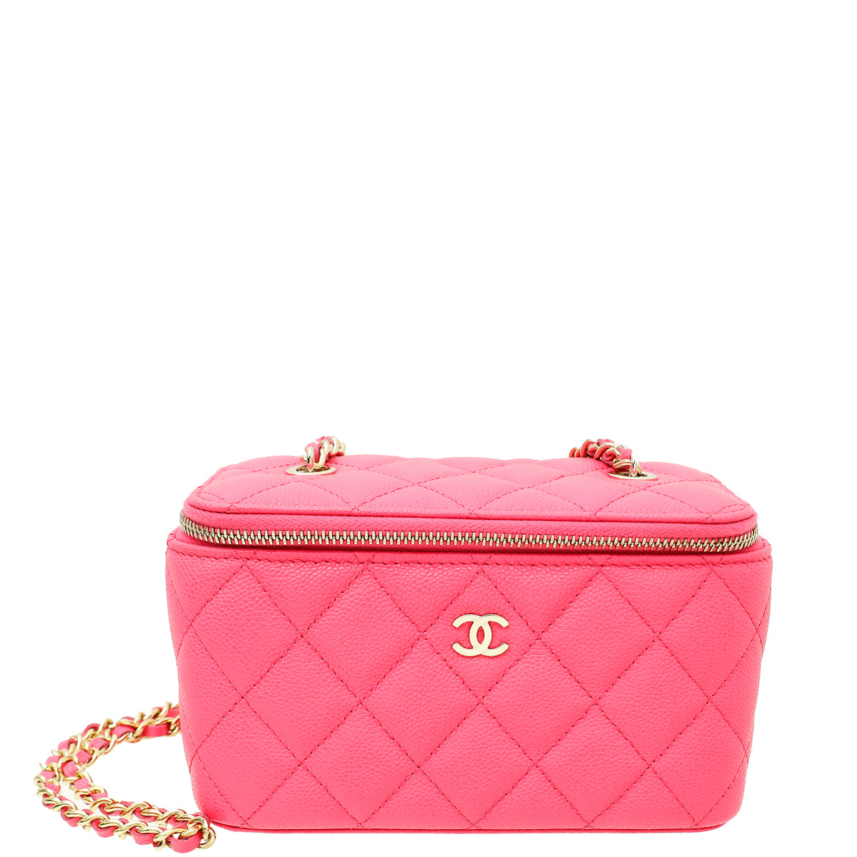 Chanel Fuchsia CC Vanity Small Crossbody Bag