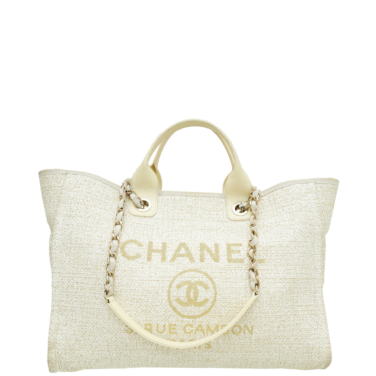 Chanel Tricolor Lurex Boucle Deauville Tote Medium Bag-Chanel-THE CLOSET