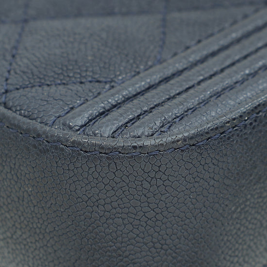 Load image into Gallery viewer, Chanel Navy Blue Le Boy Double Zip Crossbody Bag

