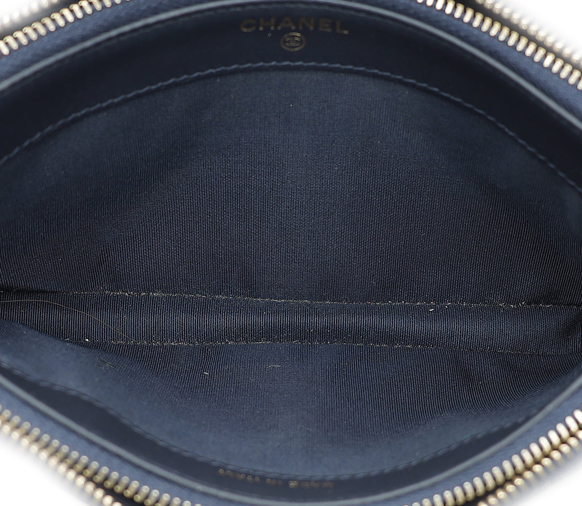 Chanel Navy Blue Le Boy Double Zip Crossbody Bag