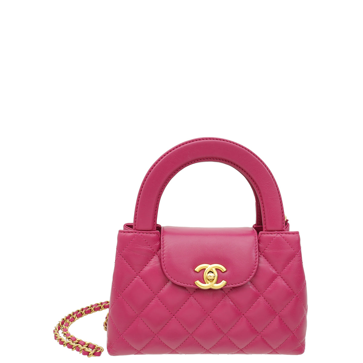 Chanel Fuchsia CC Mini Kelly Quilted Bag-Chanel-THE CLOSET