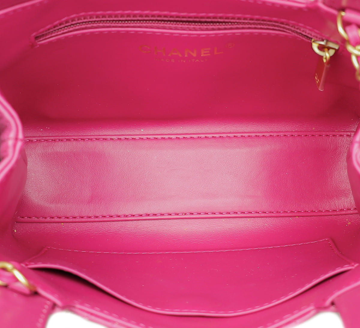 Chanel Fuchsia CC Mini Kelly Quilted Bag