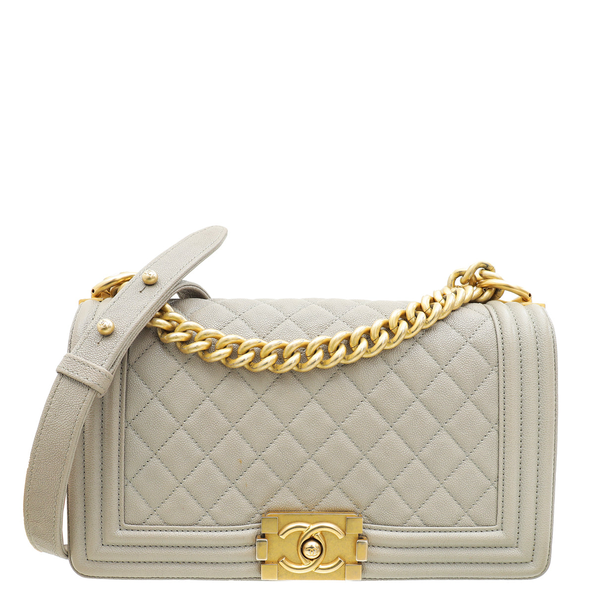 Chanel Gray Le Boy Medium Bag-Chanel-THE CLOSET
