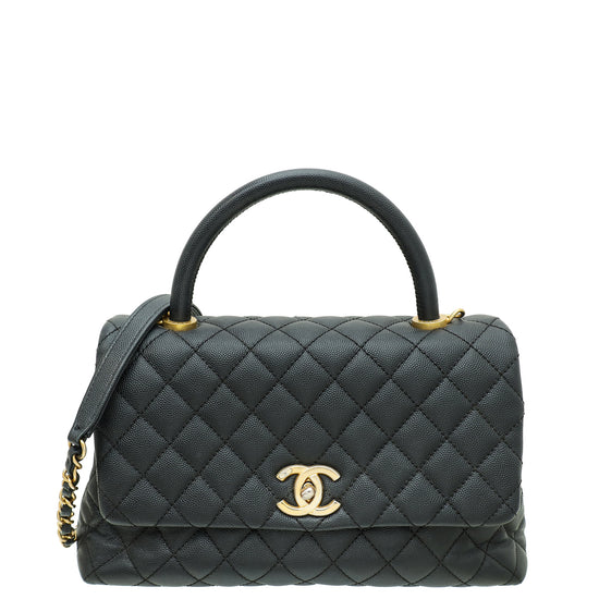 Chanel Black CC Coco Handle Small Flap Bag