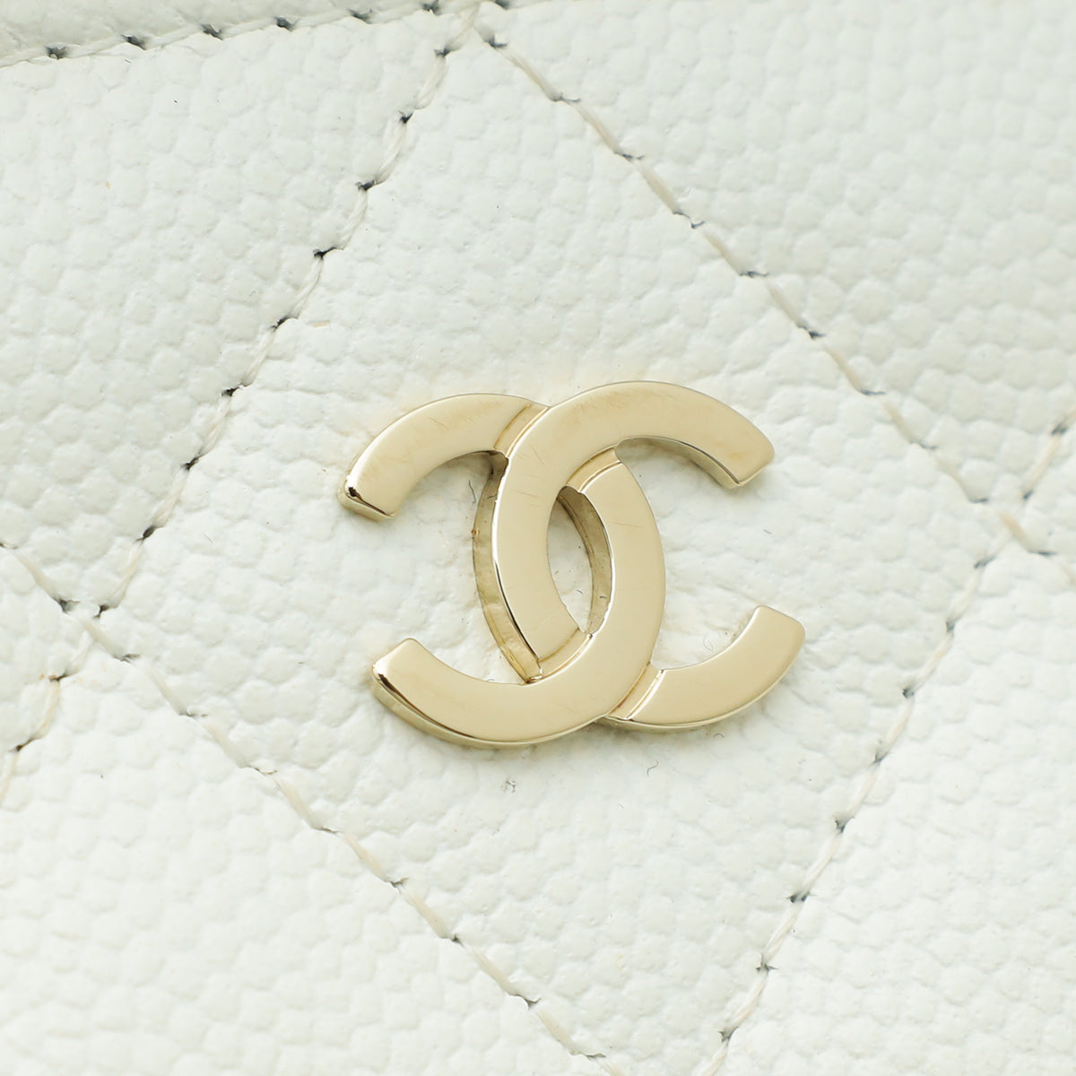 Chanel White Vanity Bag