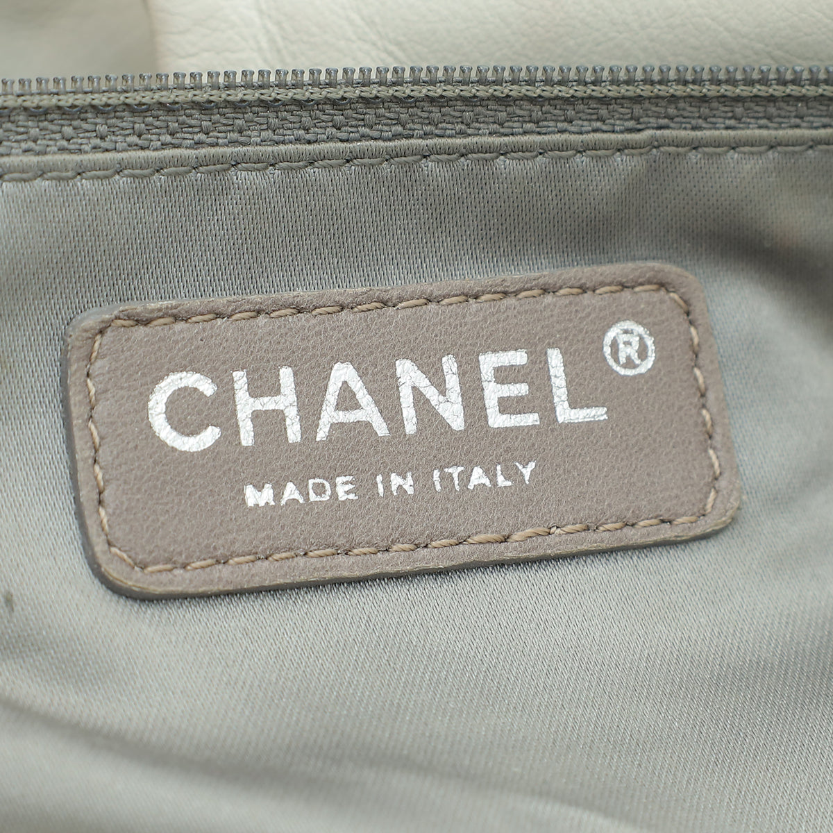 Chanel White CC Luxe Ligne Accordion Flap Bag