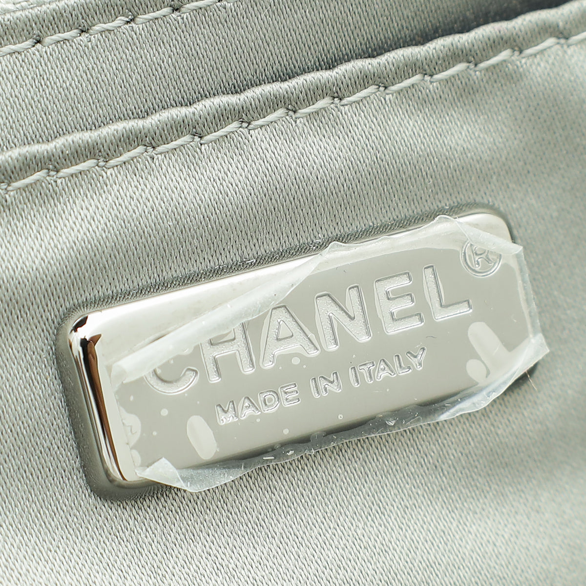 Chanel Silver CC Sequin Embroidered Flap Medium Bag
