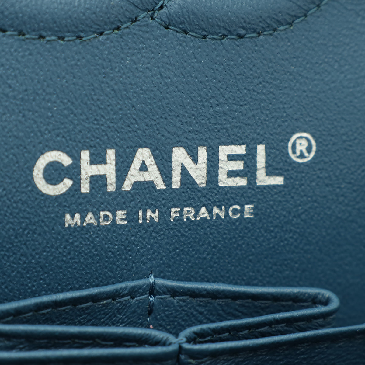 Chanel Teal CC Classic Chevron Double Flap Small Bag