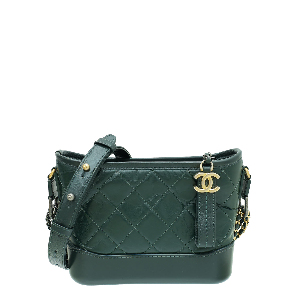 Chanel Green Gabrielle Hobo Small Bag