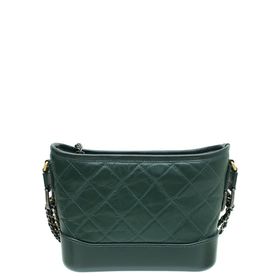 Chanel Green Gabrielle Hobo Small Bag