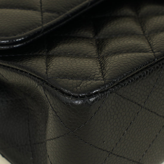 Chanel Black CC Classic 11.12 Double Flap Medium Bag