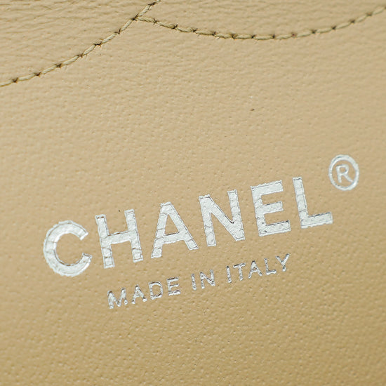 Chanel Beige CC Classic Jumbo Double Flap Bag