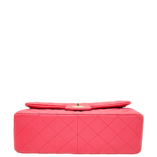 Chanel Pink CC Classic Double Flap Jumbo Bag