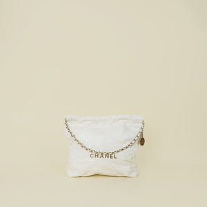 Chanel White 22 Small Bag