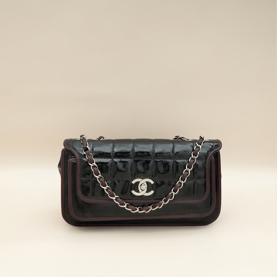 Chanel Bicolor CC Medium Chocolate Bar Flap Bag