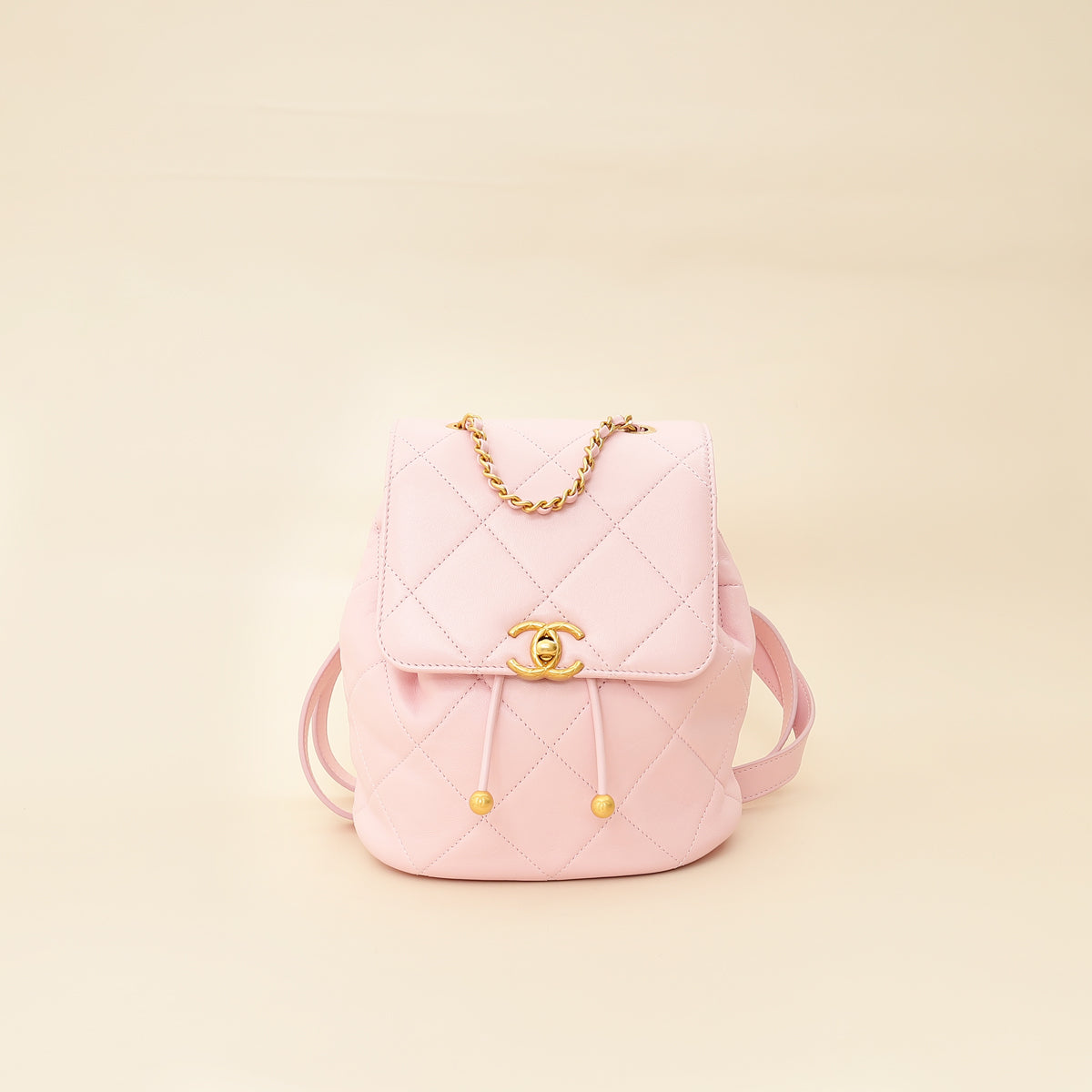 Chanel Pink CC Logo Backpack Small Bag-Chanel-THE CLOSET